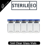 5ml Glass Vials with rubber stoppers fitted | STERILE | CLEAR | American Made