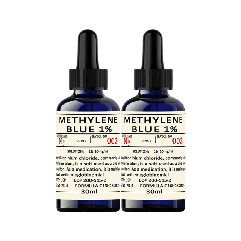 Methylene Blue 1% Solution USP Grade 50ml & 100ml Amber Glass American Made