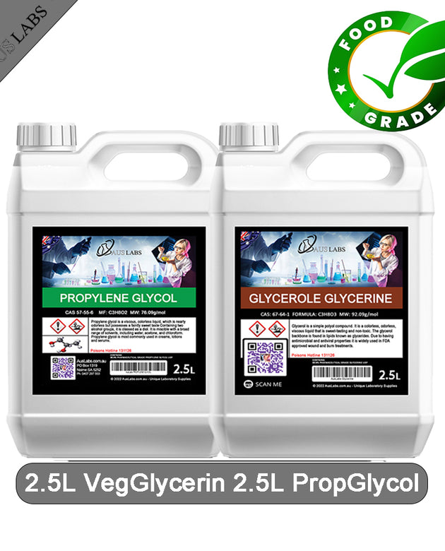 Vegetable Glycerine & Propylene Glycol 2.5L of each