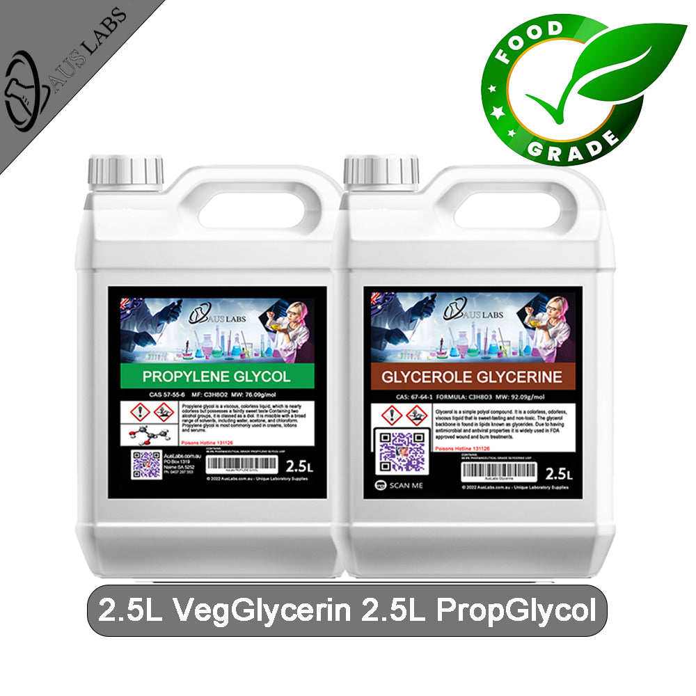 Vegetable Glycerine & Propylene Glycol 2.5L of each