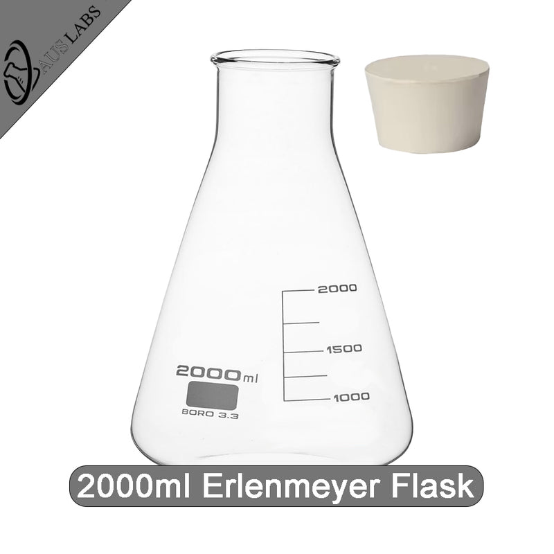 Erlenmeyer Conical Laboratory Flask 250mL - 3000mL