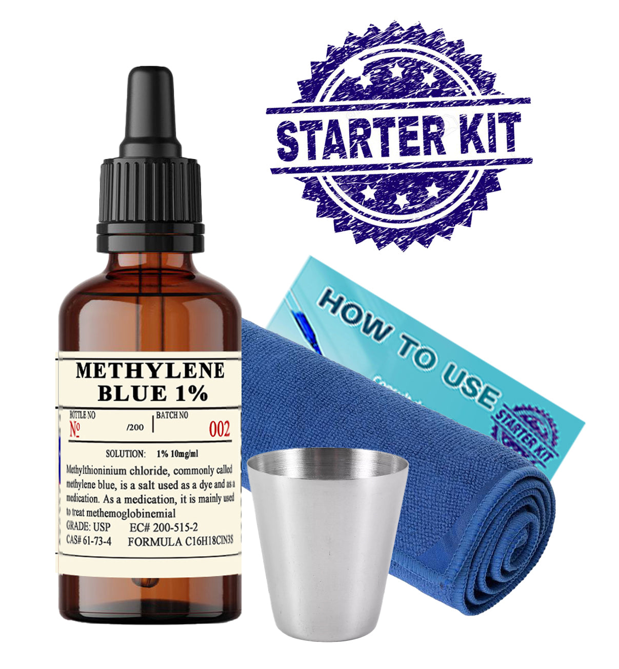 Methylene Blue 1% Aquatic Solution USP Grade STARTER KIT READY