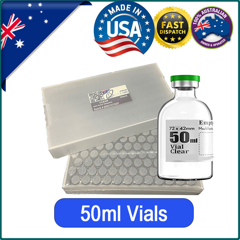 50ml Glass Vials | STERILE | CLEAR | Ready to use