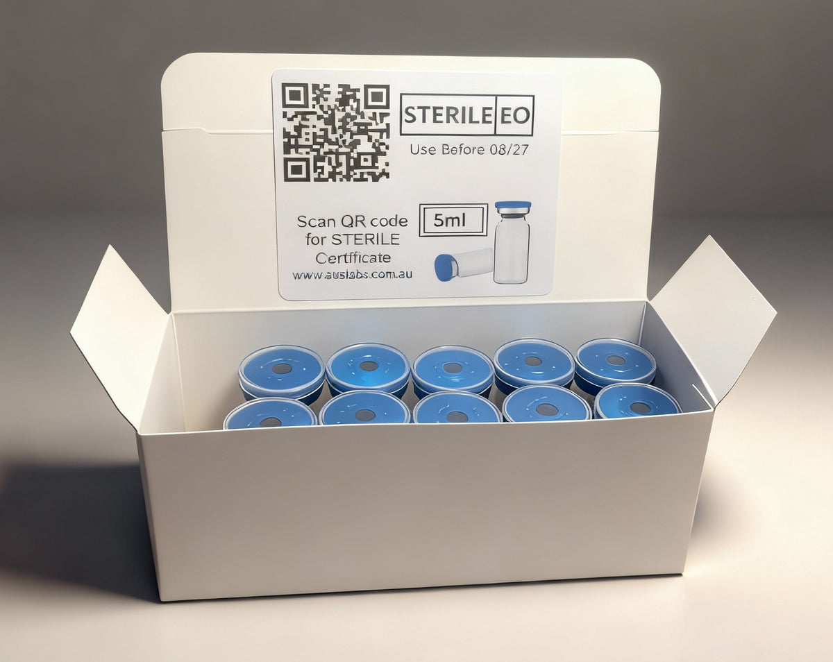 10ml Glass Vials with rubber stoppers fitted | STERILE | CLEAR | American Made