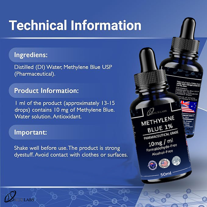 PREMIUM USP Methylene Blue 1% Solution - STARTER KITS READY