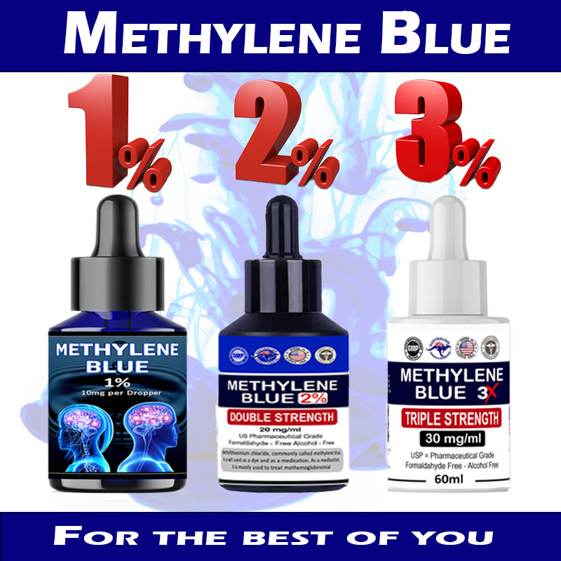 Methylene Blue - (Dimethylamino) phenazathionium chloride STARTER KITS 1% 2% & 3% Solution Options