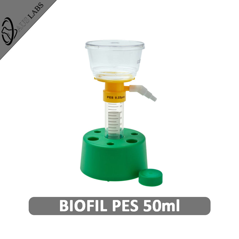 BIOFIL Sterile Tube Vacuum Filtration Unit Polyethersulfone PES 0.22um 50ml