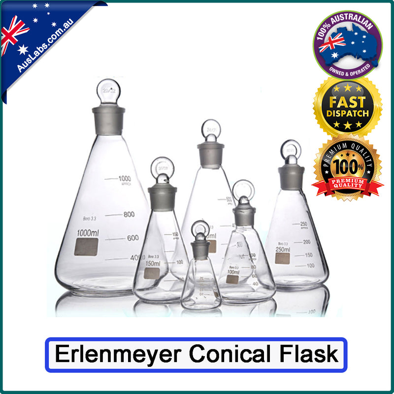 Erlenmeyer Conical Flask with Glass Stopper