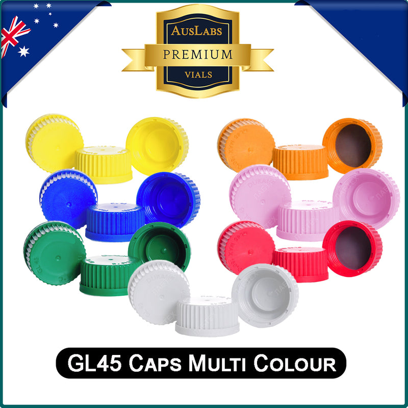 GL45 Polypropylene Screw Cap with Internal Molded Seal Ring for Reagent Bottles