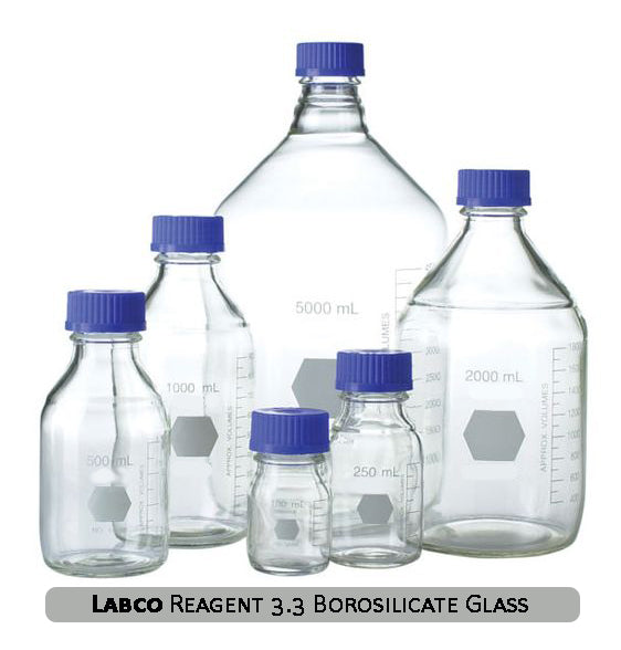 Duran Schott and Labco Glass Reagent Bottles 50ml - 5000ml