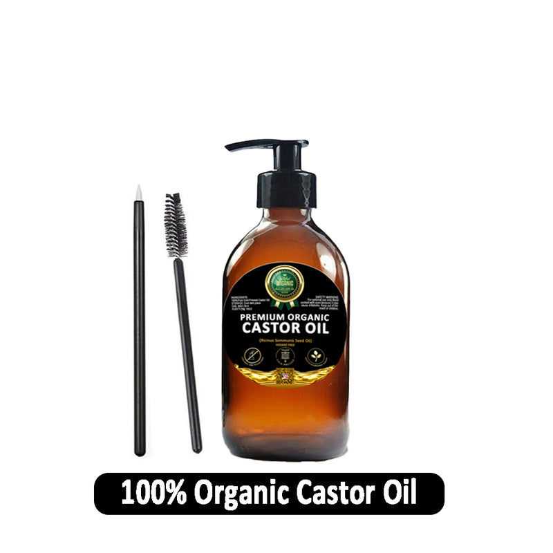 The Best Organic Castor Oil | 100% PURE and Certified | Amber Glass Bottled | Cold Pressed | Hexane Free