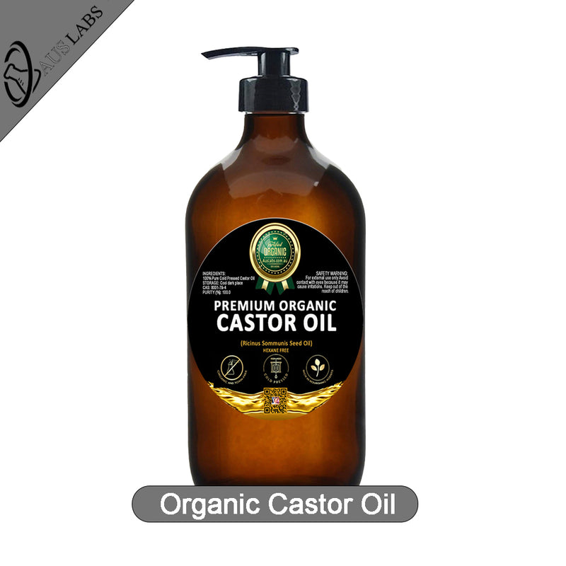 The Best Organic Castor Oil | 100% PURE and Certified | Amber Glass Bottled | Cold Pressed | Hexane Free