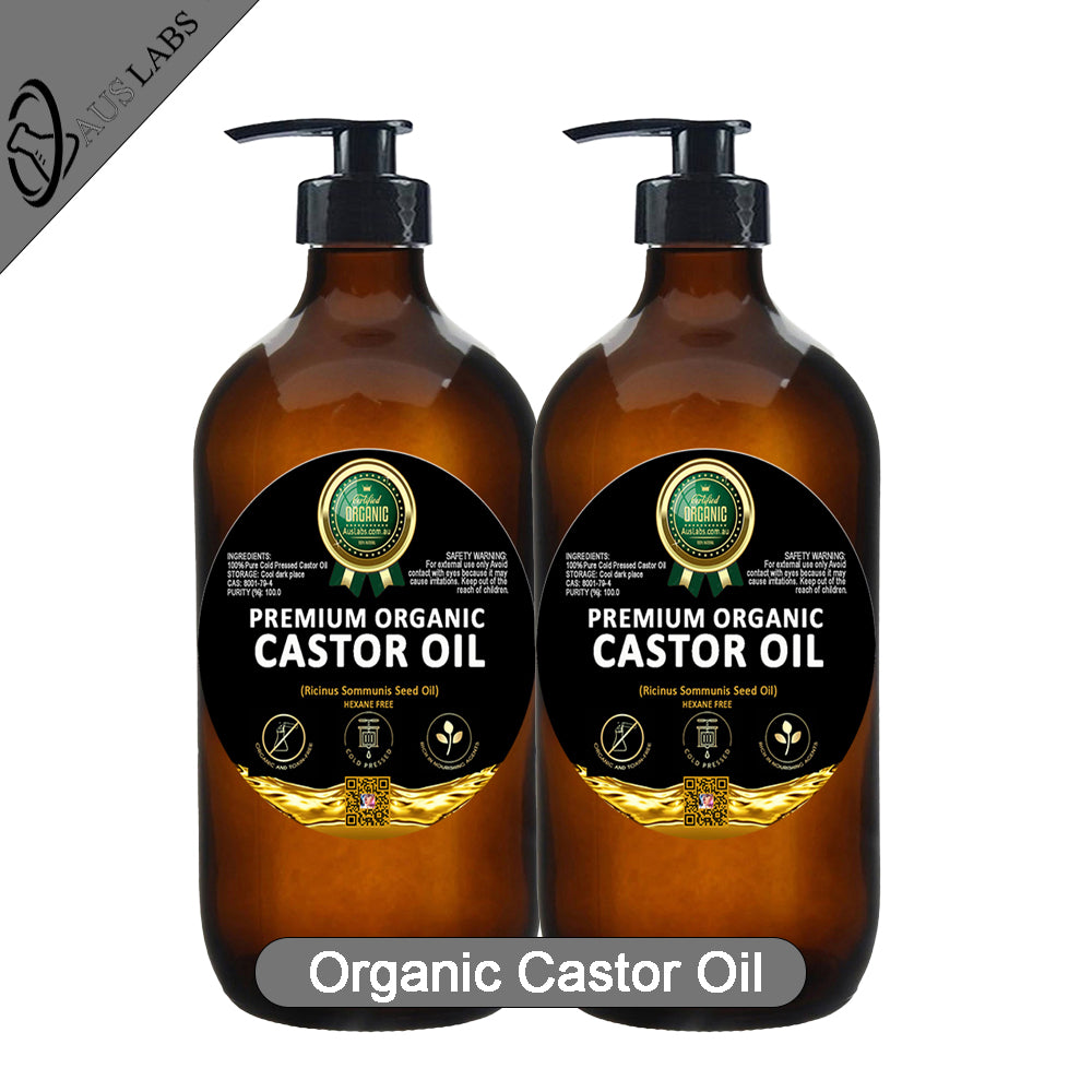 The Best Organic Castor Oil | 100% PURE and Certified | Amber Glass Bottled | Cold Pressed | Hexane Free