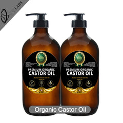 The Best Organic Castor Oil | 100% PURE and Certified | Amber Glass Bottled | Cold Pressed | Hexane Free