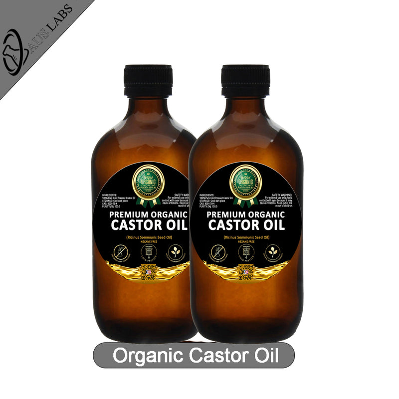 The Best Organic Castor Oil | 100% PURE and Certified | Amber Glass Bottled | Cold Pressed | Hexane Free