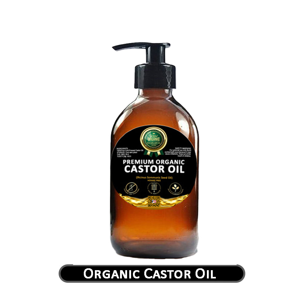 The Best Organic Castor Oil | 100% PURE and Certified | Amber Glass Bottled | Cold Pressed | Hexane Free