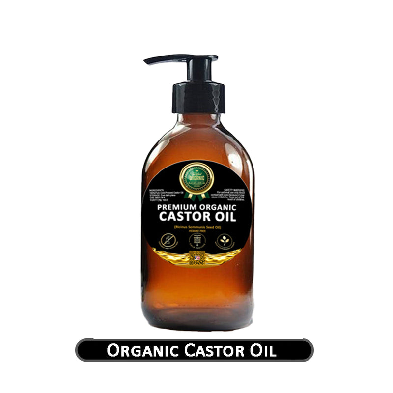 The Best Organic Castor Oil | 100% PURE and Certified | Amber Glass Bottled | Cold Pressed | Hexane Free