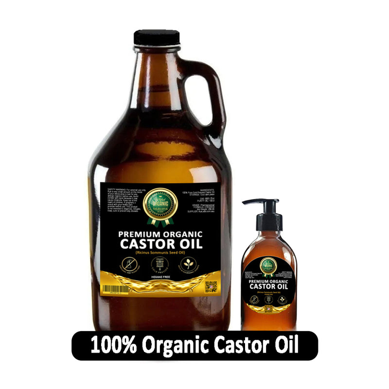 The Best Organic Castor Oil | 100% PURE and Certified | Amber Glass Bottled | Cold Pressed | Hexane Free