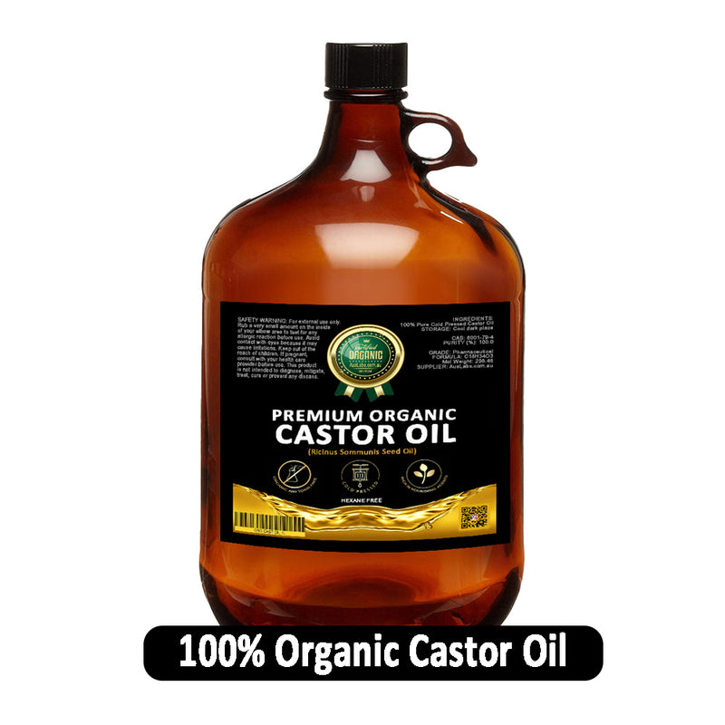 The Best Organic Castor Oil | 100% PURE and Certified | Amber Glass Bottled | Cold Pressed | Hexane Free