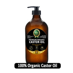 The Best Organic Castor Oil | 100% PURE and Certified | Amber Glass Bottled | Cold Pressed | Hexane Free