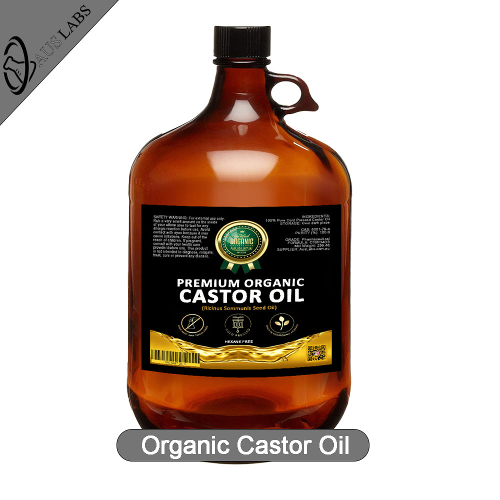 The Best Organic Castor Oil | 100% PURE And Certified | Amber Glass Bo