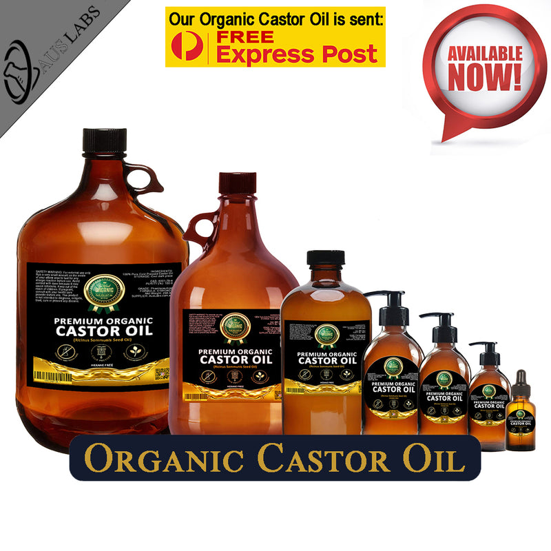 The Best Organic Castor Oil | 100% PURE and Certified | Amber Glass Bottled | Cold Pressed | Hexane Free