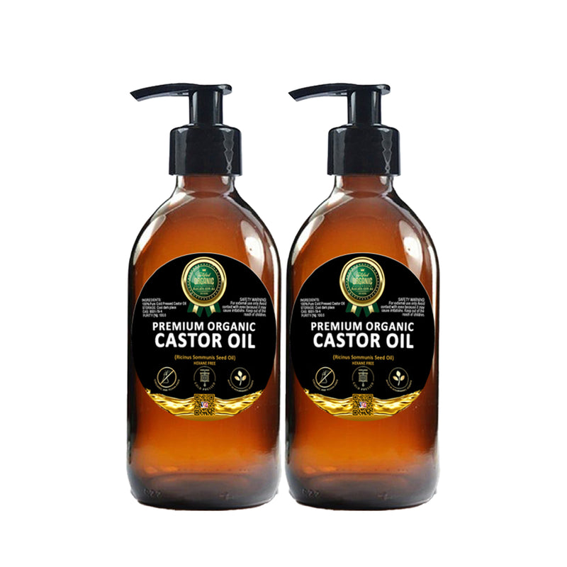 The Best Organic Castor Oil | 100% PURE and Certified | Amber Glass Bottled | Cold Pressed | Hexane Free