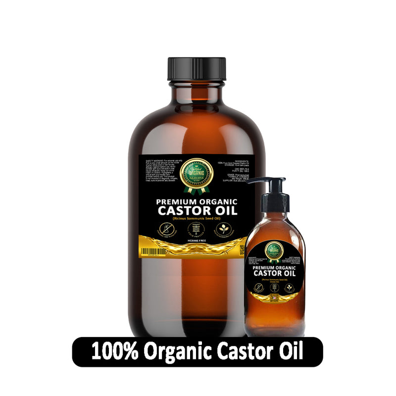 The Best Organic Castor Oil | 100% PURE and Certified | Amber Glass Bottled | Cold Pressed | Hexane Free