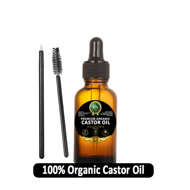 The Best Organic Castor Oil | 100% PURE and Certified | Amber Glass Bottled | Cold Pressed | Hexane Free