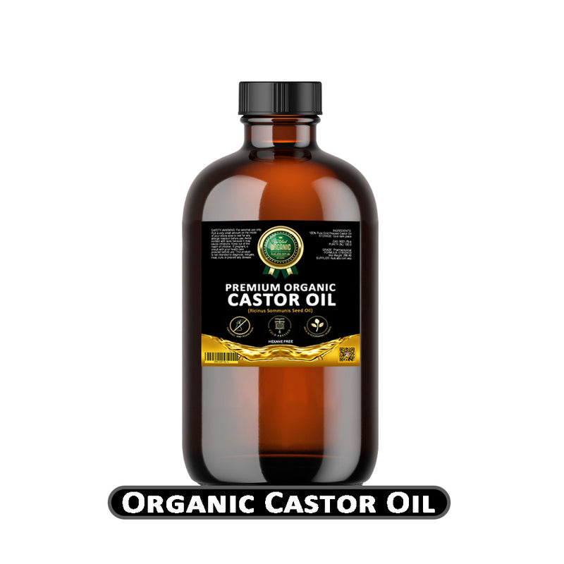 SELECT Organic Castor Oil | 100% PURE and Certified | Amber Glass Bottled | Cold Pressed | Hexane Free