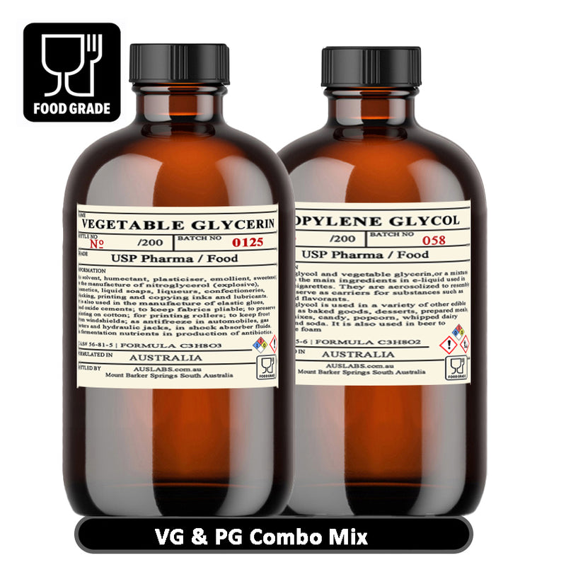 Vegetable Glycerin & Propylene Glycol Food Grade Combinations