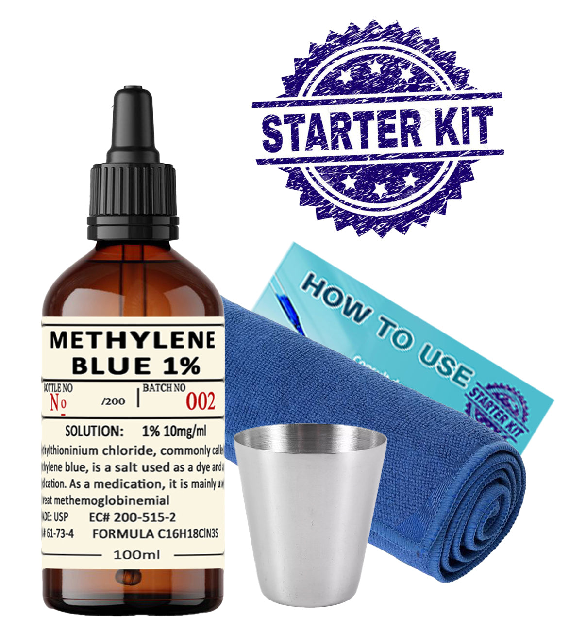 Methylene Blue 1% Aquatic Solution USP Grade STARTER KIT READY
