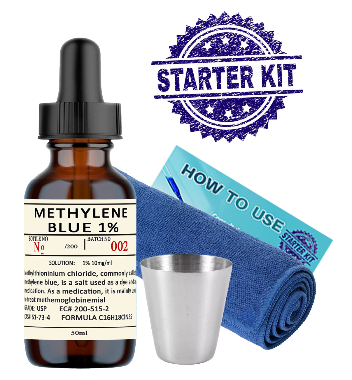 Methylene Blue 1% Aquatic Solution USP Grade STARTER KIT READY