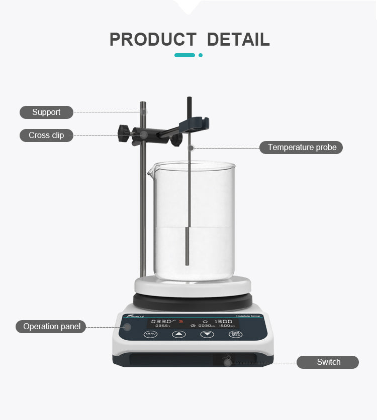 Laboratory Magnetic Stirrer and Hotplate 2L