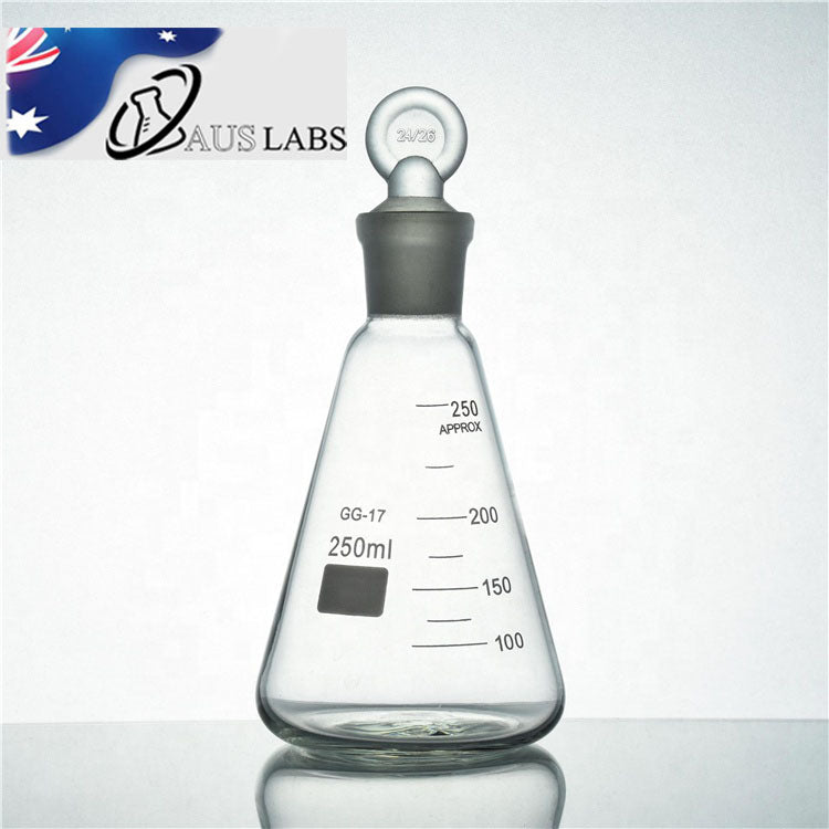 Erlenmeyer Conical Flask with Glass Stopper