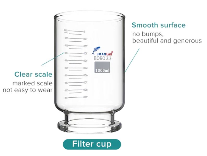 JoanLab 1ltr Laboratory Glass Filter Solvent Vacuum Filtration Set